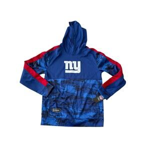 NFL Youth Giants Team Apparel NY Football Hoodie Blue Size L 14/16